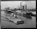 HOWARDOLSON, AXELDIJK, and tug MANETTE with barge at Anderson & Middleton mill , 4/15/1947, #8293_1