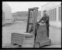 Forklift and driver at Lamb Grays Harbor Co. plant, 5/15/1944, #20894_1