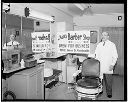 Matt's Barber Shop interior with barber , 1/15/65, #47576_1