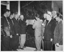 Elks Club building, laying corner stone during remodeling, 12/16/54, #28748_1