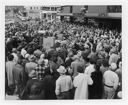 Crowd in street at 