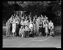  Reunion, Aberdeen Weatherwax High School Class of 1948 group portrait, 8/20/1983, #68376_1