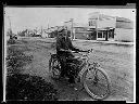 Man on Motorcycle in Elma, circa 1900, #4411_1