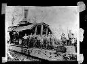 Schafer Bros Logging Co. Camp 2 crew with donkey engine and , circa 1912, #4518_1