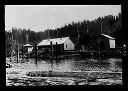 Buildings near log pond, Highland Home Boom Co., circa 1907, #4527_1