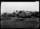 Sheds on the beach at Taholah, circa 1920, #4555_1