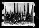 Identified group eating lunch in woods, circa 1905, #4916_1