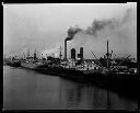 Anderson & Middleton Lumber Co. mill with cargo ships, circa 1930, #12097_1