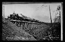 Log train on trestle, circa 1900, #5030_1