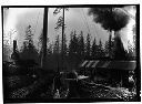 Two donkey engines and loggers, Labor Day 1922, #5095_2