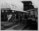 Pacific Fruit & Produce delivery trucks at Frye's Public Market , circa 1925, #6073_1