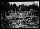 Workmen at Camp Fire Girls Cottage under construction in Sam Benn Park, circa 1926, #6093_1