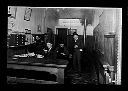 Aberdeen Savings & Loan Association interior with three men, 10/1908, #6109_1