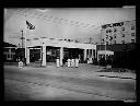 Peerless Gas Station exterior with staff, circa 1924, #6127_1