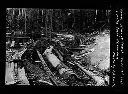 Crew and turn of logs on skid road, James Stewart Camp, circa 1899, #6202_2