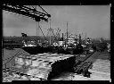 INDIEN of Kobenhavn at dock with lumber, circa 1926, #8070_1