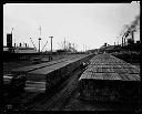 Blagen Mill dock loaded with lumber, circa 1926, #8100_1