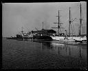 DEVON CITY and US NAVY YP7 at port dock, 9/19/1934, #8172_1