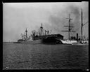 MS Bitterfeld and  US NAVY YP7at Port dock, 11/1934, #8174_1