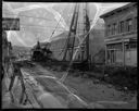 Driving pile on G St. for new Chehalis River Bridge, 11/1954, #28550_1