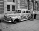 Old car at High School, April 1961, #38902_1