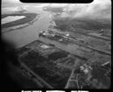 Aerial view of Port of Grays Harbor, 8/4/1961, #39743_1