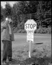 Grays Harbor College special stop signs, circa 1962, #40525_1