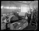 Lathe at Washington Veneer plywood plant at Olympia, 1926, #10723_1