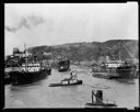 Ships PILOT, SUPORTCO, TOMKOH MARU near mill at the Mouth of Hoquiam River, 7/13/1926, #10761_1