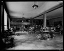 Flower bouquets in First National Bank lobby, Heron and Broadway , 4/7/1928, #11105_1