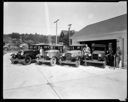 People and cars at F. W. Byles residence, 8/11/1929, #11511_1