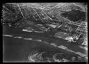 Aerial view of mouth of Hoquiam River, 1928, #1205_1