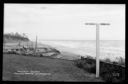 Pacific Beach Hotel waterfront with mileage sign, circa 1937, #3268_1