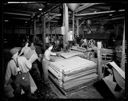 Plywood factory interior with workers, circa 1935, #14380_1