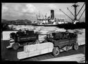 Medford Lumber Transfer Co. carriers on dock, 8/21/1937, #14992_1