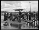 Cosmopolis Fire Department with old pumper, 4/16/1938, #15545_1