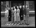 Young women at Hotel Morck, lined up by height, 8/1938, #15931_1