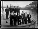 Sea Scouts with officers on SSS ROTARY, circa 1938, #16182_1