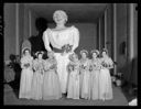 Pauline Bunyan figurine with women at Paul Bunyan Golden Jubilee, 8/1/1939, #16560_1