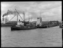 Tug TYEE and rock barge, 10/22/1940, #17637_1