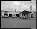 Loudin Mobilgas Station and Kaiser Frazer Agency, 821 J Street, Hoquiam, 7/1947, #23673_1