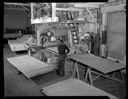 Aberdeen Plywood mill interior with scarf machines, 11/20/1947, #23849_1