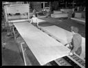 Workers with plywood manufacturing scarf machines at Aberdeen Plywood, 11/24/1947, #23861_1