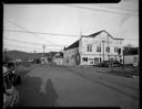 Street scene 5th and Simpson Streets, Hoquiam, 2/11/1948, #24031_1