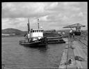 Tug KLIHYAM and barge load of logs, circa 1948, #24761_1