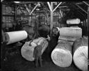 Lathe at Aberdeen Plywood mill, 1939, #16305_1