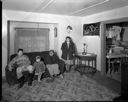 Living room interior of Native American house in Queets, 1/30/1942, #19126_1