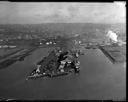 Aerial view of Port dock, circa 1940, #19226_1