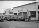 Crown Distributing trucks at Bargreen & Whittle Restaurant & Hotel Supplies, 1/19/1948, #23982_1