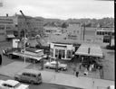 Dismantling a service station at Wishkah & Broadway, Aberdeen, 8/1/1959, #34768_1